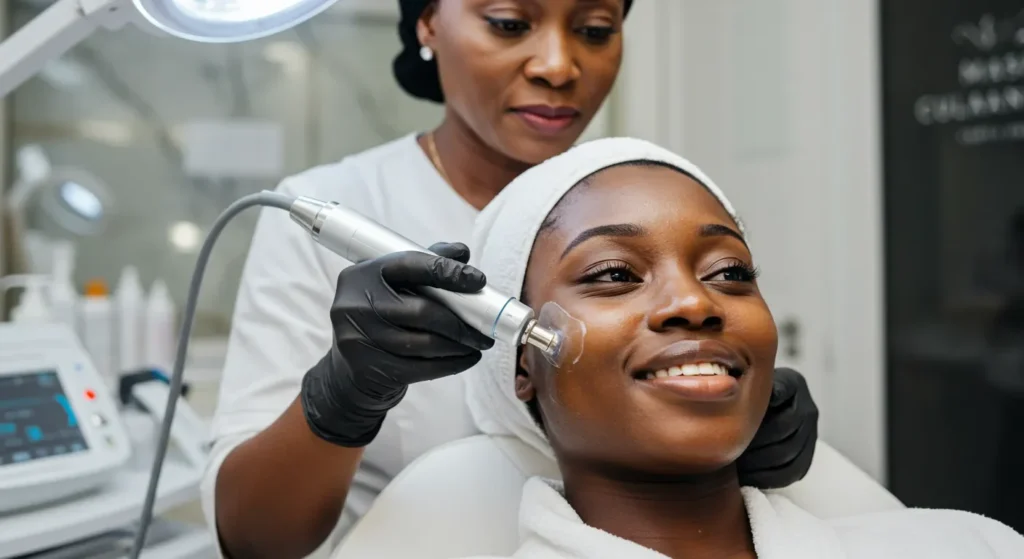 Microdermabrasion In Lagos Treatment Using Advanced Technology In A Modern, Relaxing Clinic Setting.