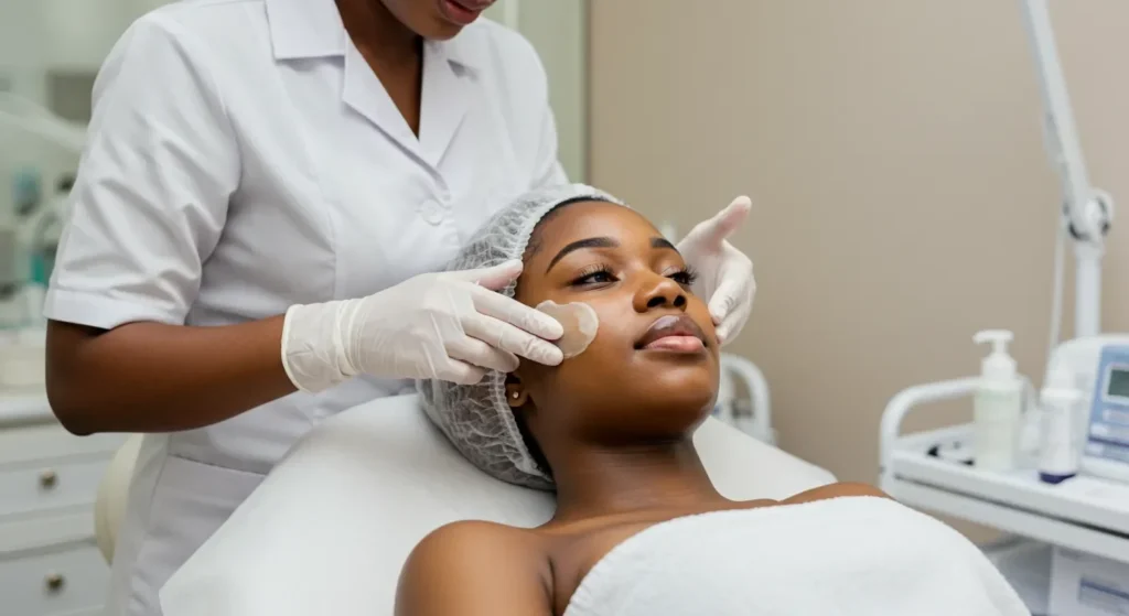 Chemical Peels In Lagos In A Professional Skincare Clinic With A Calming, Modern Environment.