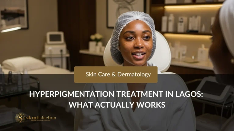 Modern dermatology clinic offering effective hyperpigmentation treatment in Lagos.