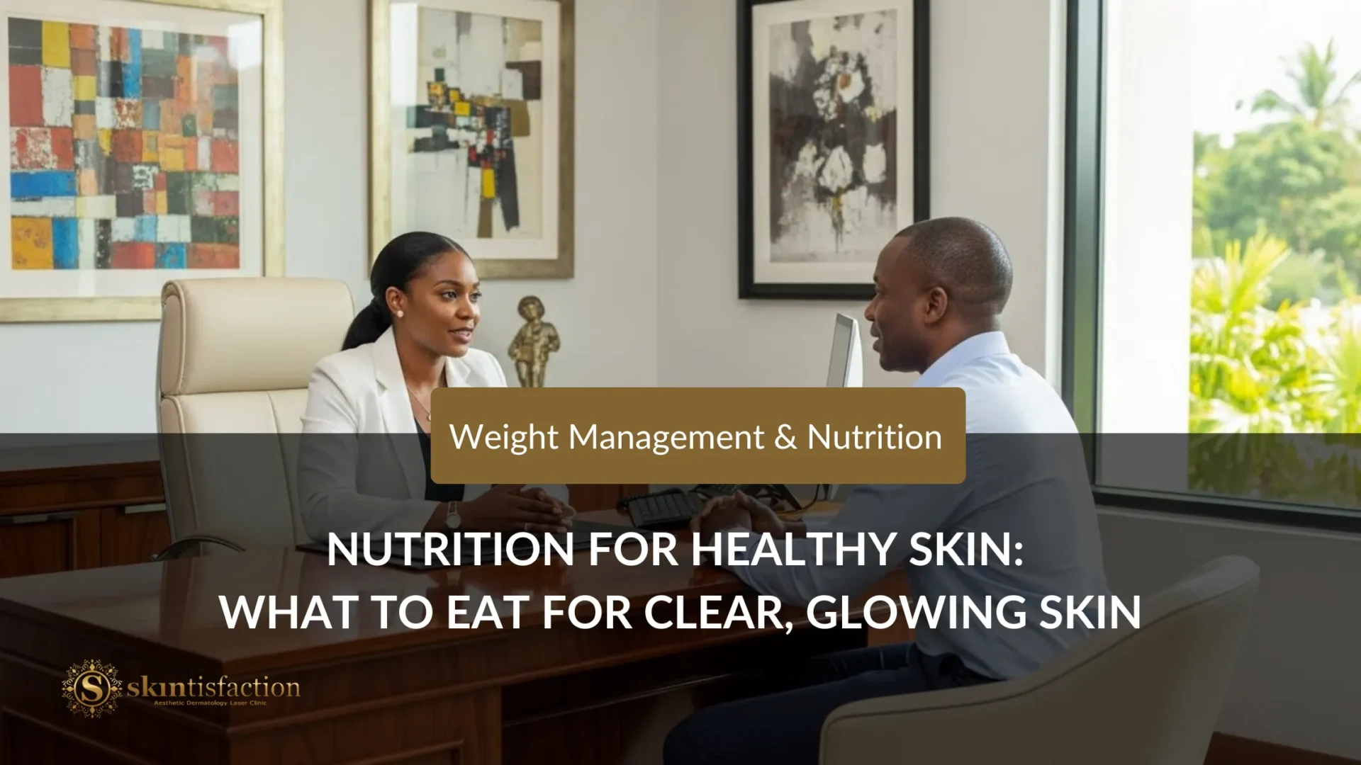 Professional Consultation On Nutrition For Healthy Skin In A Modern Office.