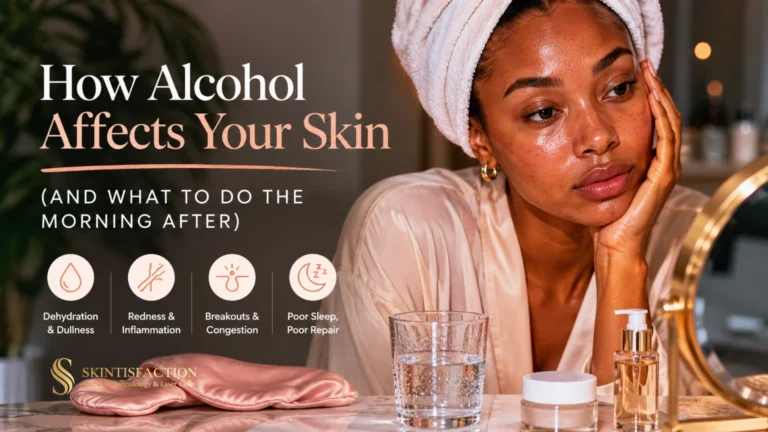How Alcohol Affects Your Skin: skincare tips for the morning after.