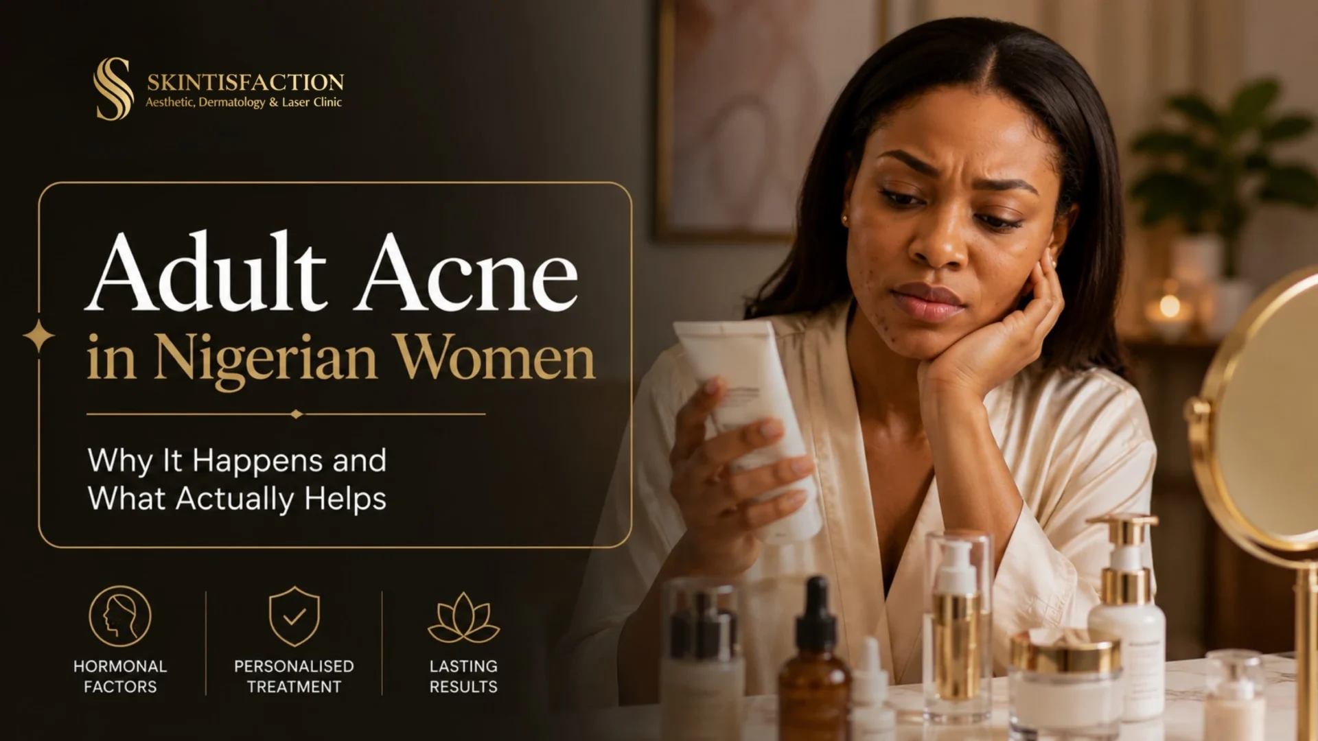 Adult Acne In Nigerian Women At A Dermatology And Skincare Clinic.